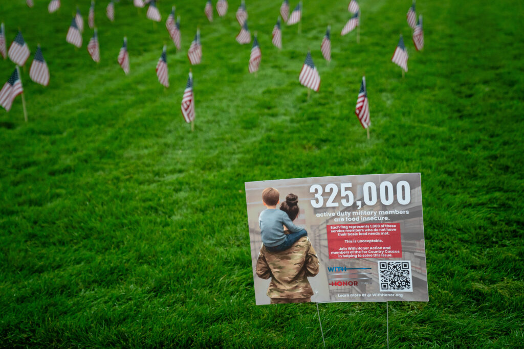 With Honor Action Holds Flag Demonstration to Raise Awareness for Military Food Insecurity and Urges Congress to Take Action